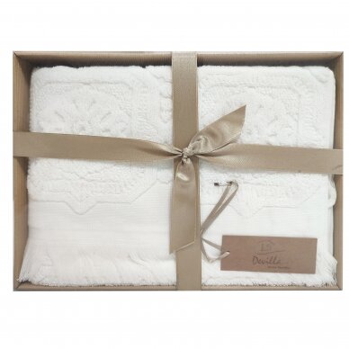 de VILLA towel set TOSCANE white