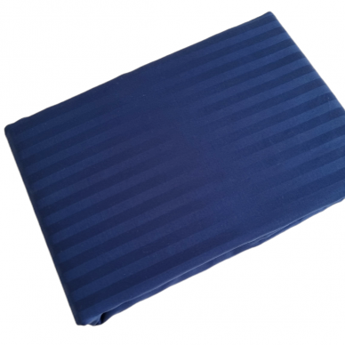 Striped satin fitted sheet NIGHT SKY