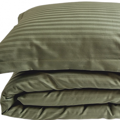 striped satin pillow cases MOSS GREEN