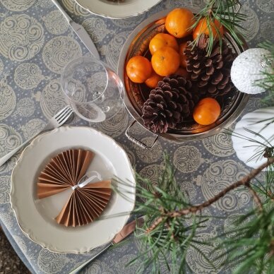 CHRISTMAS tablecloth or runner NATALE silver 1