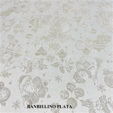 CHRISTMAS tablecloth or runner BAMBILLINO (plata) 1