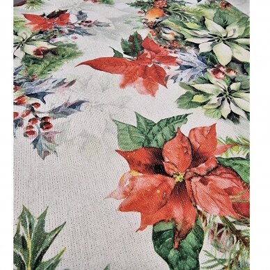 CHRISTMAS tablecloth or runner (puansetija)