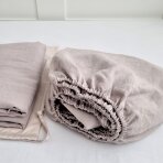 Linen fitted sheet LIGHT GREY