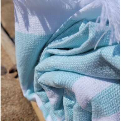 Cotton beach towels 100x180 cm PAREO AQUA 2