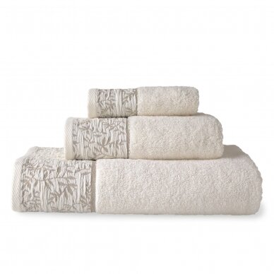 Cotton bath towels ONEGA off white 1