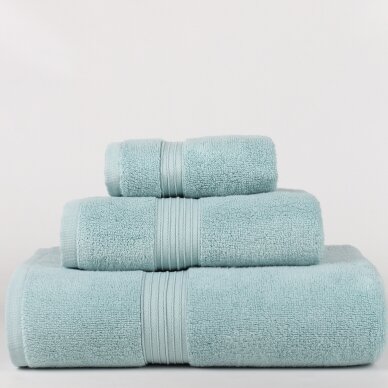 3-piece set of cotton towels LUANA aqua