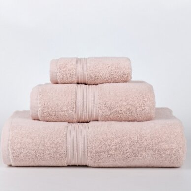 3-piece set of cotton towels LUANA blush