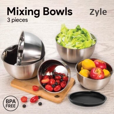 A set of metal bowls ZY191MB 2