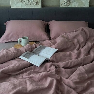 Linen bedding set LINAS ash rose 1