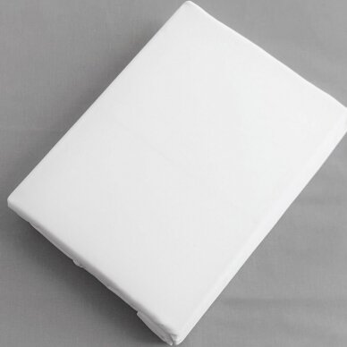 Percale fitted sheet WHITE