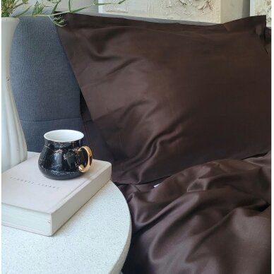 Satin bedding set COFFEE