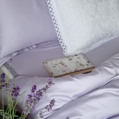 PREMIUM Satin flat sheet LAVENDER 300TC