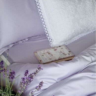 PREMIUM Satin fitted sheet  LAVENDER 300TC 1