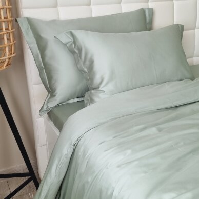 PREMIUM satin bedding set ASH GREEN