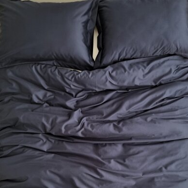 PREMIUM satin bedding set  DARK NAVY 300TC 2