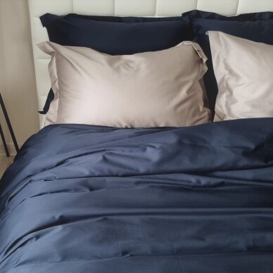 PREMIUM satin bedding set  DARK NAVY 300TC 1