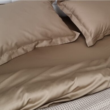 PREMIUM satin bedding set  CAPPUCCINO 300TC 1