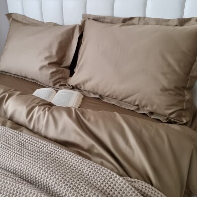 PREMIUM satin bedding set  CAPPUCCINO 300TC 3