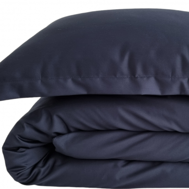 PREMIUM satīna spilvendrānas DARK NAVY 300TC 1