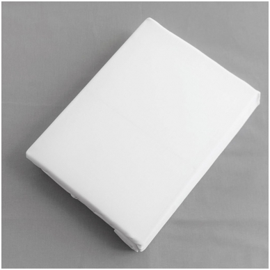 Satin flat sheet WHITE