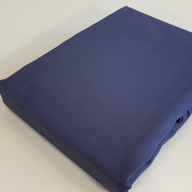 Satin flat sheet DARK BLUE 1