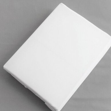 Satin fitted sheet WHITE