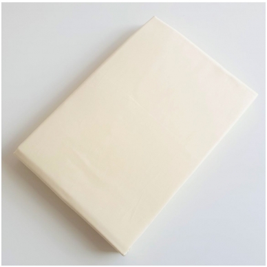 Satin fitted sheet MILK