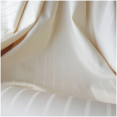 Satin fitted sheet CREAM STRIPE 1