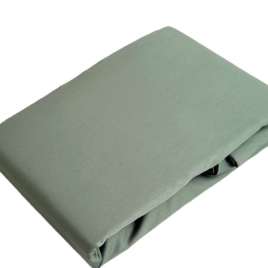 Satin fitted sheet OCEAN GREEN