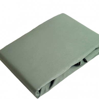 Satin flat sheet OCEAN GREEN