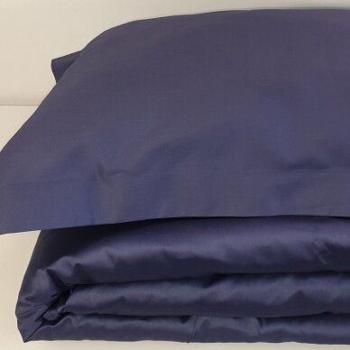 Satino užvalkalai pagalvėms DARK BLUE 1