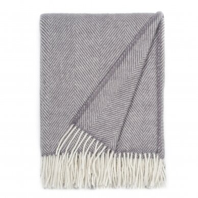 Wool blanket DIAMOND brownish grey 1