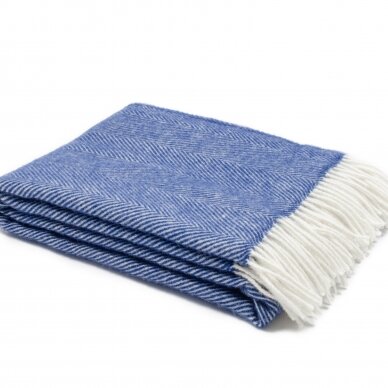 Wool blanket DIAMOND blue 3