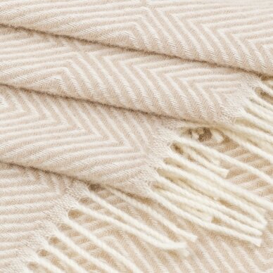 Wool blanket DIAMOND sand 1