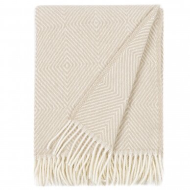 Wool blanket DIAMOND sand 2